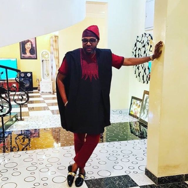 Latest black Agbada style for men