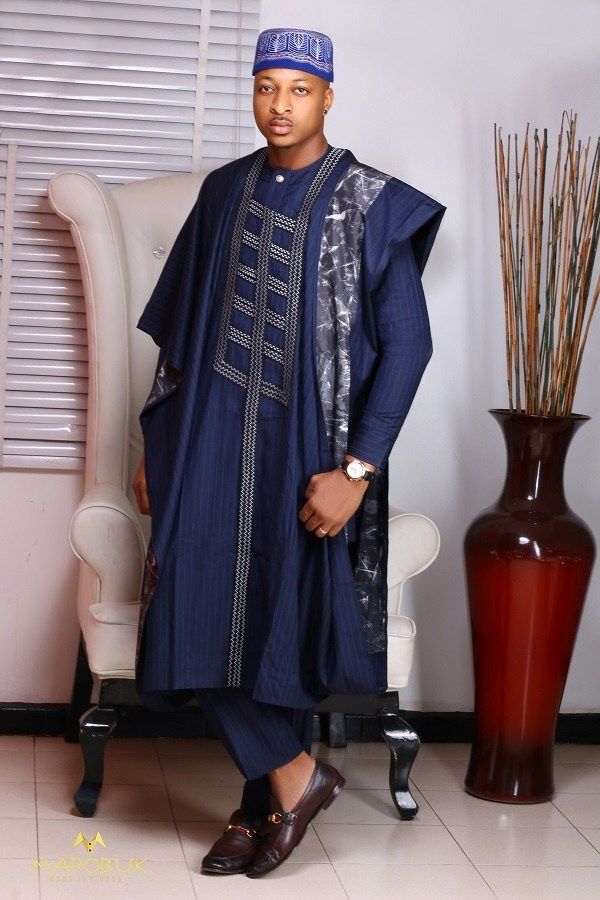 blue agbada styles