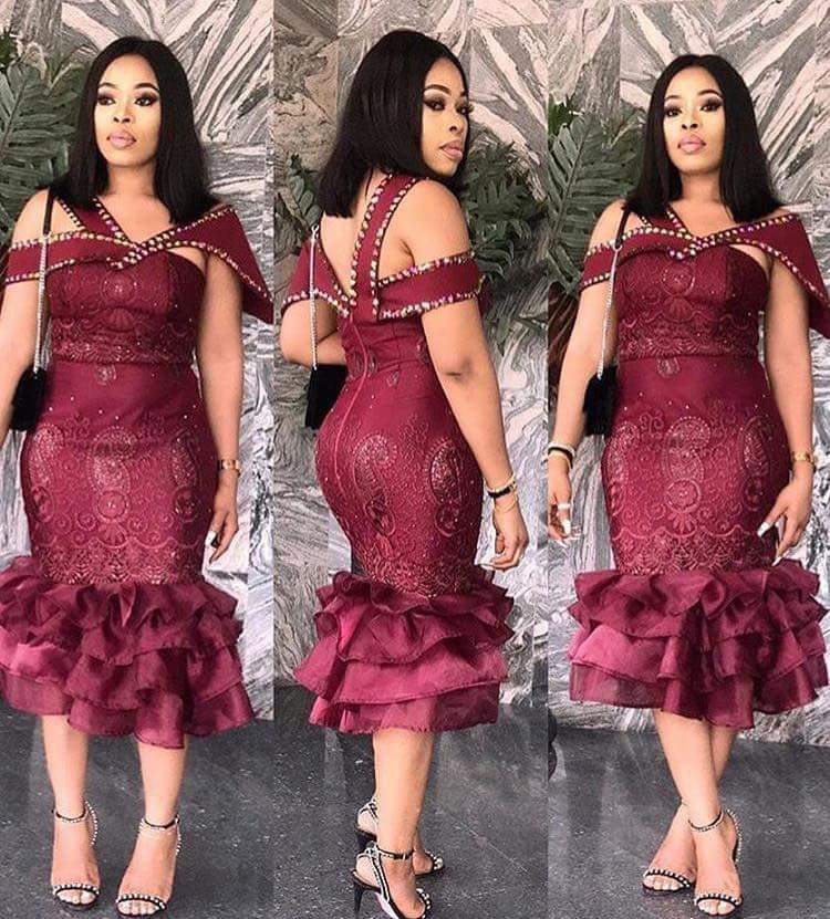 latest lace gown styles 