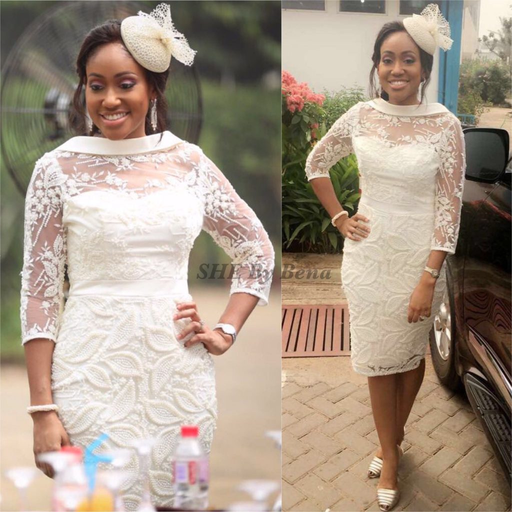 lace short gown styles 2020
