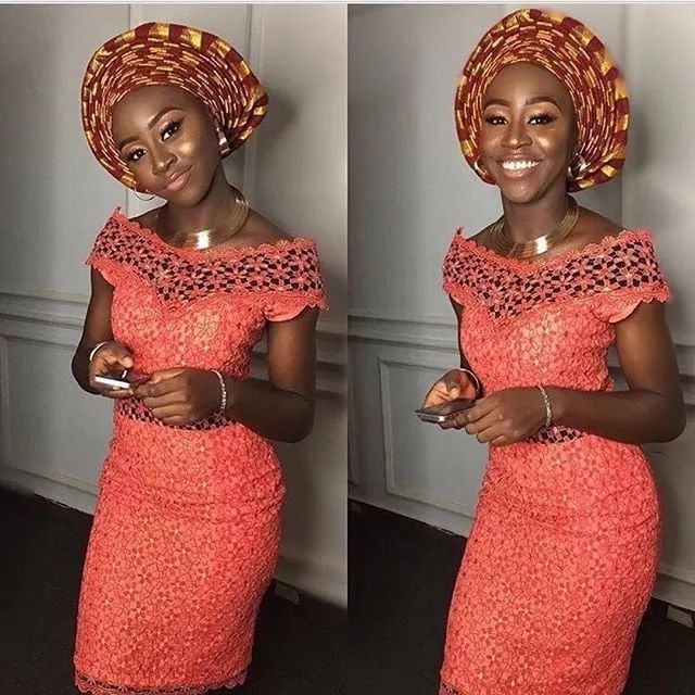 short lace gown styles in Nigeria