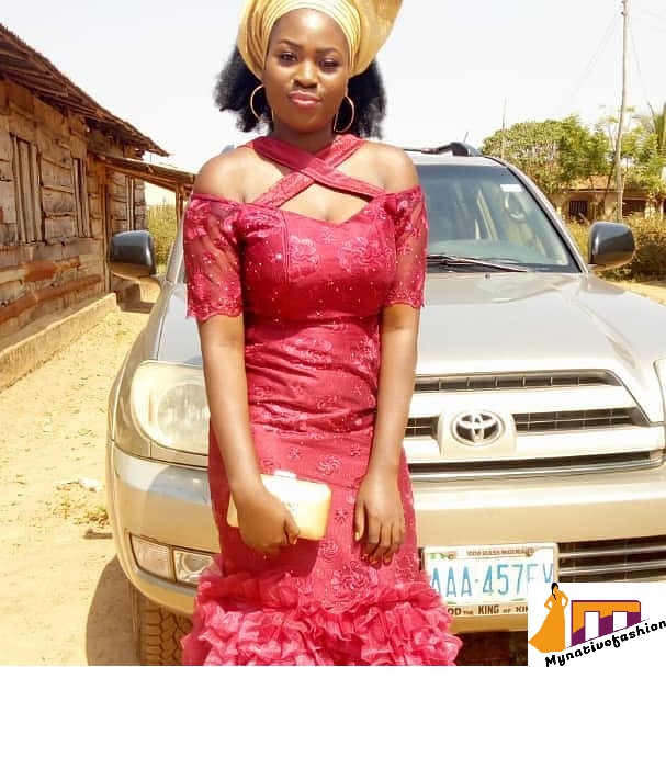 short lace gown styles in Nigeria