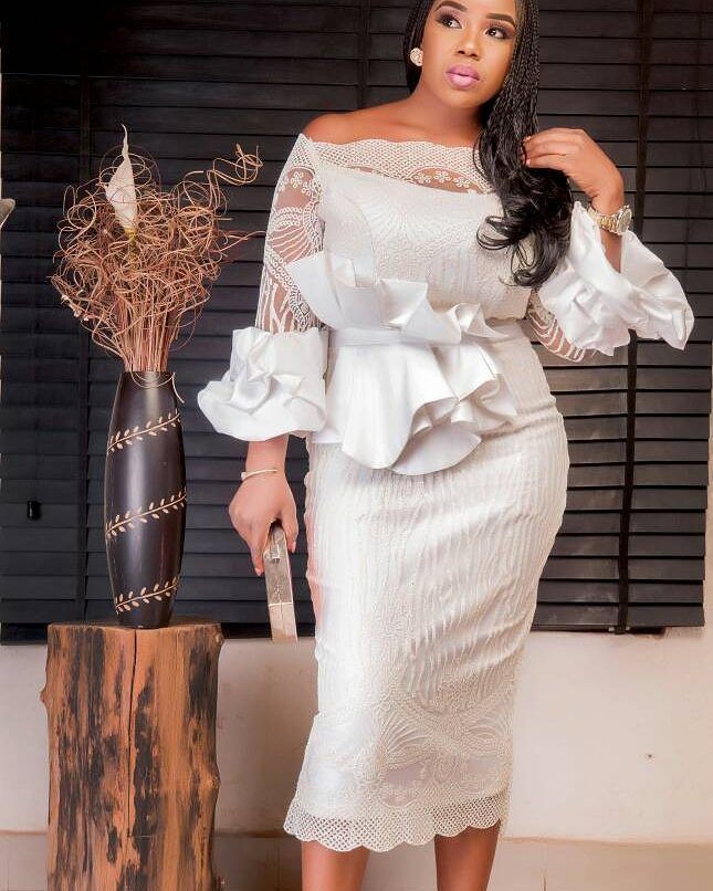 Lace Short Gown Designs 