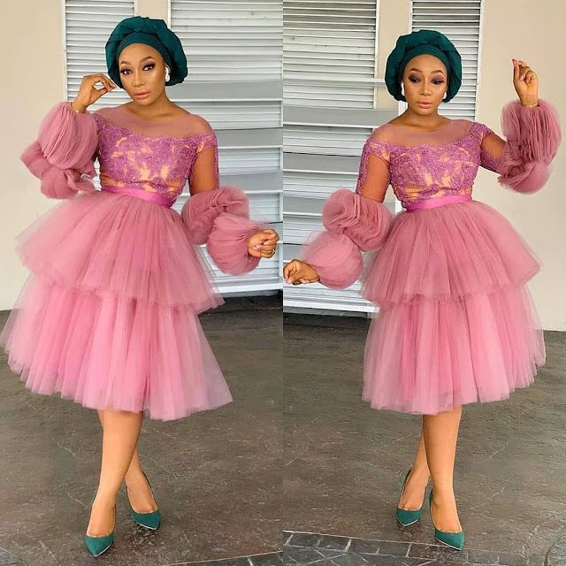 short lace gown styles in nigeria