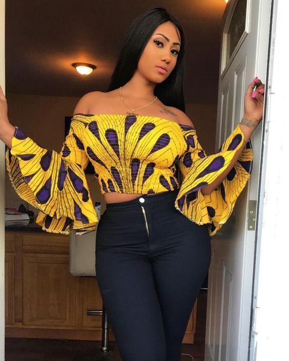 Ankara crop top for girls