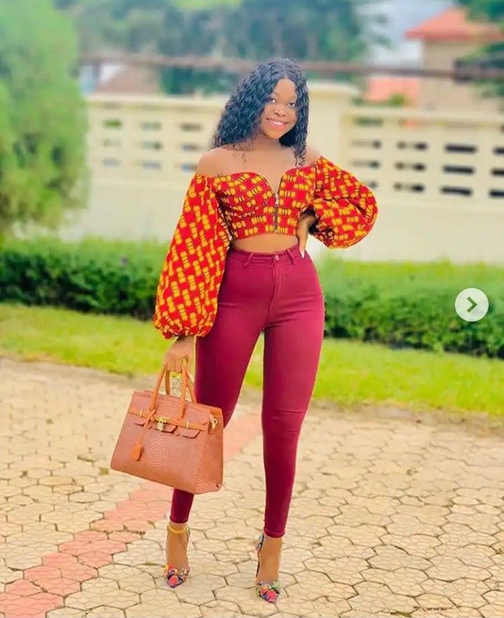 Ankara crop top for girls