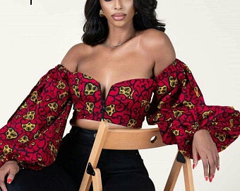 Ankara crop top for girls