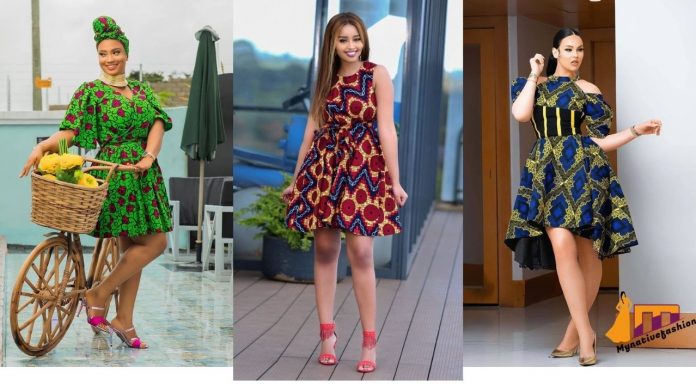 Ankara Short Flare Gowns Ankara Short Flare Gowns