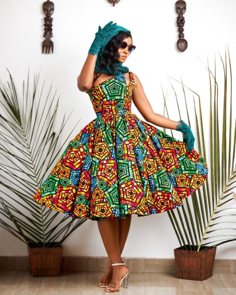 Ankara short flare gowns