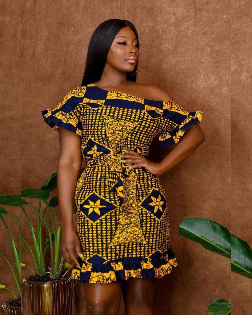 ankara short gown styles