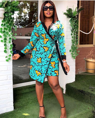 ankara short gown styles